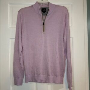 Johnnie-O Mens Baron Lightweight Wool Blend 1/4 Zip Pullover Sweater